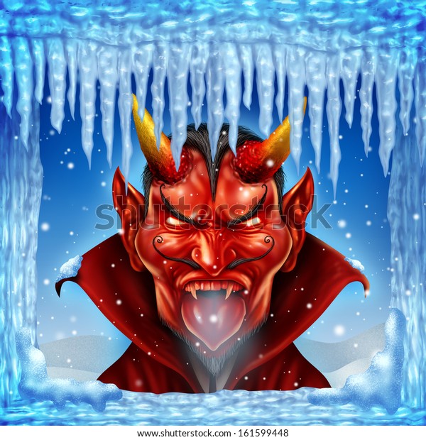 When Hell Freezes Over Concept Cold Stock Illustration 161599448