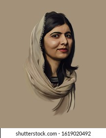 When Nobel Winner Malala Visits Hometown Stock Illustration 1619020492 ...