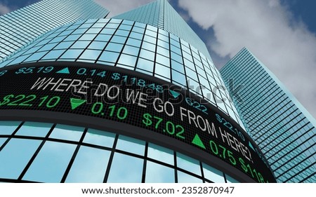 Where Do We Go From Here Stock Market Trend Share Prices Up Down Economy 3d Illustration