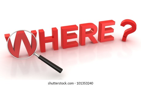 Where Search Button 3d Text Search Stock Illustration 101353240 ...