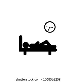 while sleeping icon. Element of time managment illustration. Premium quality graphic design icon. Signs and symbols collection icon for websites, web design, mobile app on white background