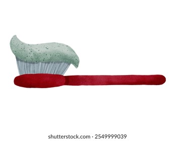 A Whimsical and Fun Toothbrush with Bright Green Toothpaste for Bright Smiles and Oral Care - Powered by Shutterstock