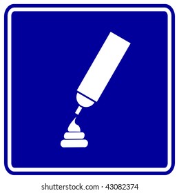 Whipped Cream Can Blue Sign