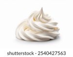 Whipped cream isolated on a white background