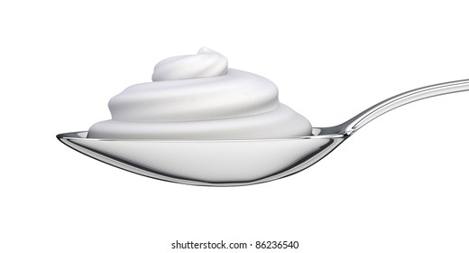 Whipped Cream On Spoon