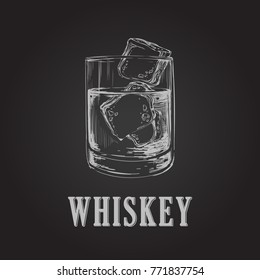 Whiskey Glass Hand Drawn Drink Vector Stock Vector (Royalty Free) 534391321