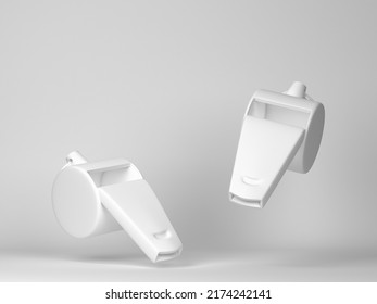 Whistle. Minimal Scene. 3d Illustration