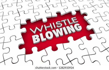 Whistleblowing Crusader Truth Teller Puzzle Pieces Hole 3d Illustration