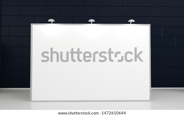 Download White 2x3 Meters Backdrop Mockup Room Stock Illustration 1472610644