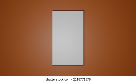 White 3d Portrait Canvas With Brown Background