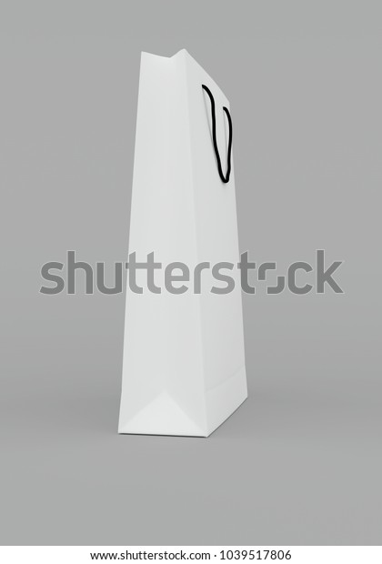 White 3d Rendered Paper Bag Stock Image Download Now
