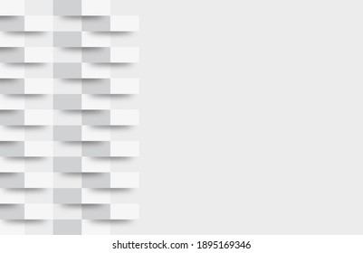 White Abstract 3d Texture. Simple Clean Background With Copy Space