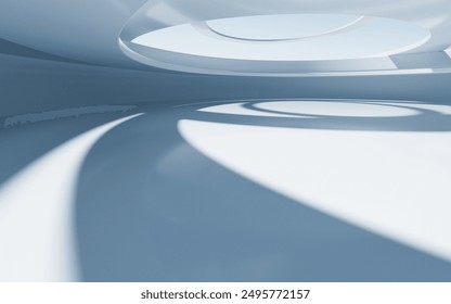 White abstract architecture background, 3d rendering. 3d illustration.