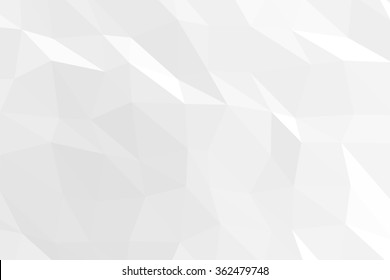 White abstract polygon background.