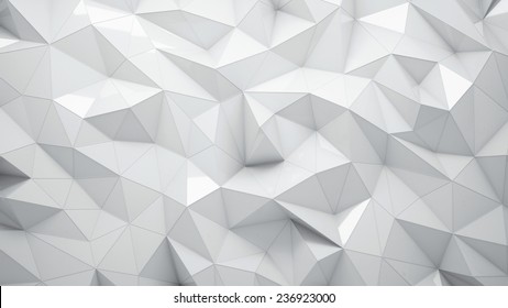 White abstract rumpled triangular surface, you can overlay your own image