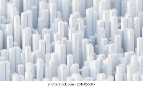 White abstract towers, buildings, cities. 3D rendering - Powered by Shutterstock