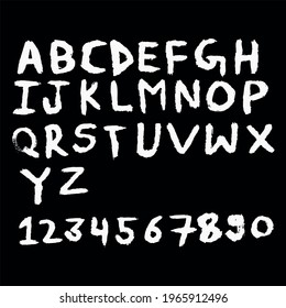 White Alphabet Grunge. Font Modern. Sliver Calligraphy Design. Hand Ink. Brush Typeface. School Handwritten. Drawn Watercolour. Typography Modern. Type Watercolour.