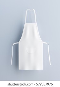 White Apron, Apron Mockup 3d Rendering