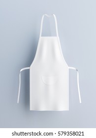 White Apron, Apron Mockup 3d Rendering