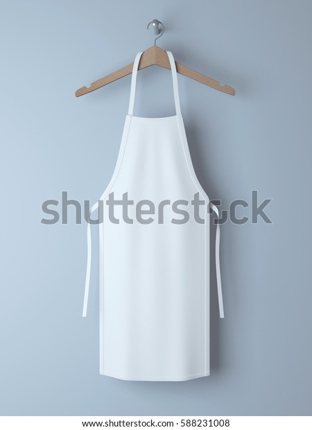 Download White Apron Apron Mockup On Clothes Stock Illustration 588231008