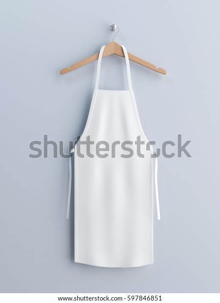 Download White Apron Apron Mockup On Clothes Stock Illustration ...