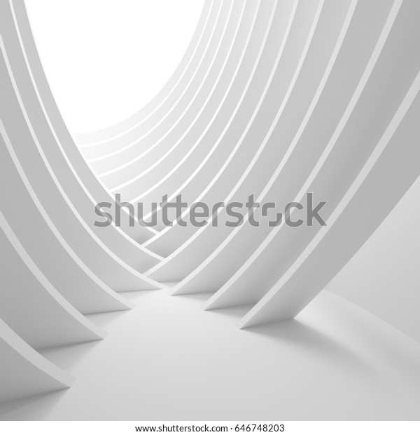 White Architecture Geometric Wallpaper Abstract Interior