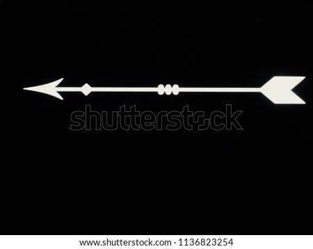 Black background with white arrow logo