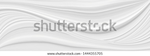 白い背景に3d 幻想的な抽象的デザインの波のエレメント 現代的な壁紙 のスタイルの線のテクスチャー 結婚式またはビジネスプレゼンテーション用の薄いグレーのテンプレート のイラスト素材