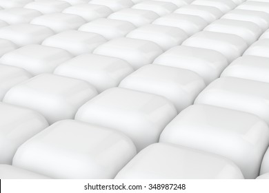White background with 3d-rounded cubes