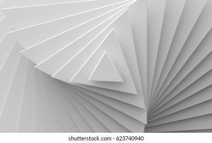 White Background Of Different Scale Triangles 3d