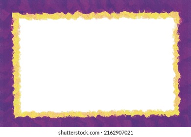 White Background Purple And Yellow Frame