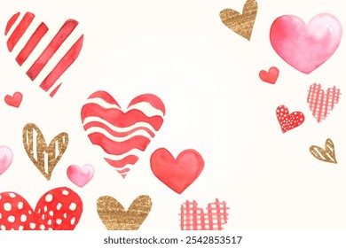 Fondo blanco con corazones