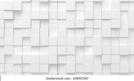 White background square. 3d image, 3d rendering.