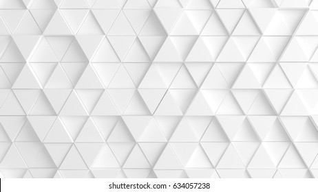 White background with triangles. 3d image, 3d rendering.