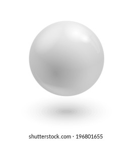 White ball isolated on white background