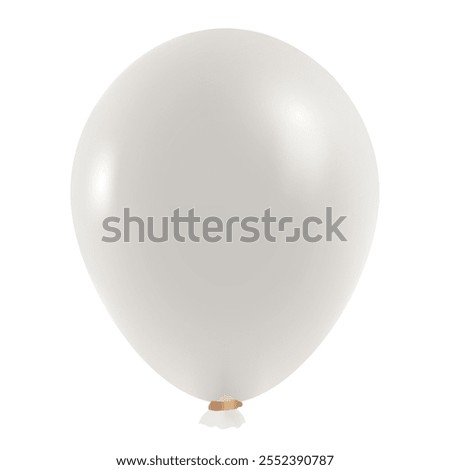 White balloon isolated on a white. Simple white balloon with a glossy finish. Perfect for parties, celebrations, or events. Classic white balloon design. Festive new year party element isolated.