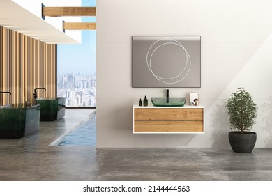 38,277 3d render of modern bathroom Images, Stock Photos & Vectors ...