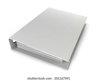 White Binder. 3d Illustration Isolated On White Background