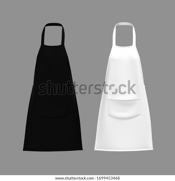 Download White Black Aprons Apron Mockup Clean Stock Illustration 1699453468