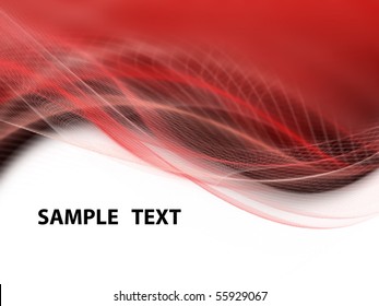 White, Black And Red Modern Futuristic Background With Abstract Waves