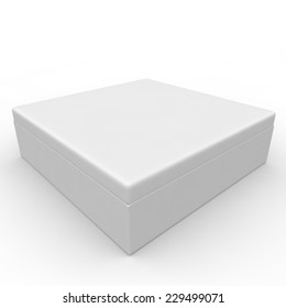 White Blank Box For Jewelry And Other Goods