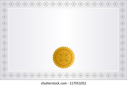 White Blank Certificate. Eps Version Also Available In Gallery.