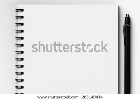 white blank diary