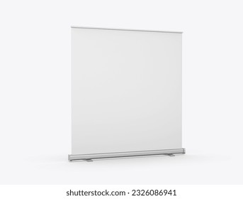 White blank empty high resolution Business Roll Up and Standee Banner display mock up Template for your Design Presentation. 3d illustration. 