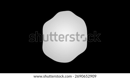 White blob morphing and pulsating on black background. Motion