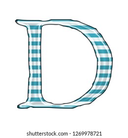 White Blue Striped Letter D 3d Stock Illustration 1269978721 | Shutterstock
