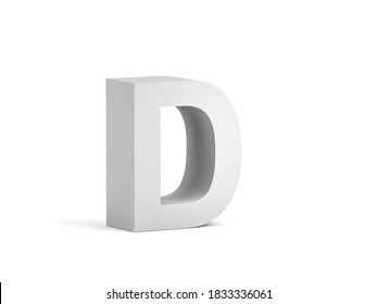 White Bold Letter D Isolated On Stock Illustration 1833336061 ...