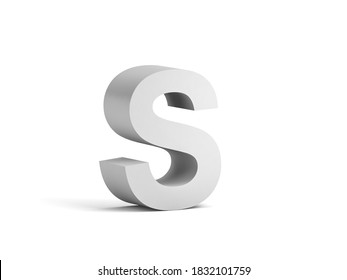 White Bold Letter S Isolated On Stock Illustration 1832101759 ...