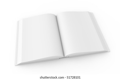 white book on white - open version