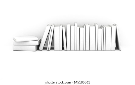  white books, 3d render
